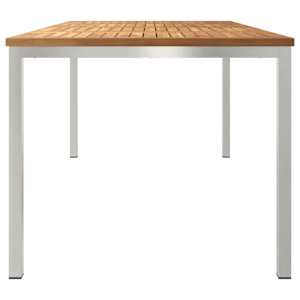 Jídelní stůl 180x90x75 cm Masivní teakové dřevo a nerezová ocel - obrázek 6