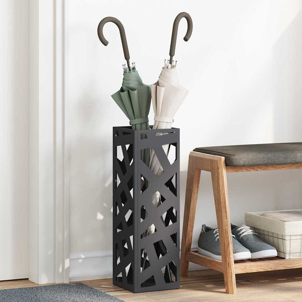 Paraplystativ Sort Metal Medium Mønster Paraplystativ