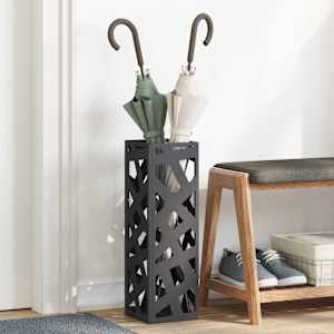 Stojalo za dežnik Črna 15,5 x 15,5 x 49 cm Kovina