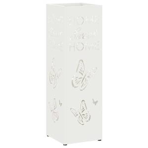 vidaXL Vihm Varjupaik ladustamisega Valge 15,5 x 15,5 x 49 cm Teras