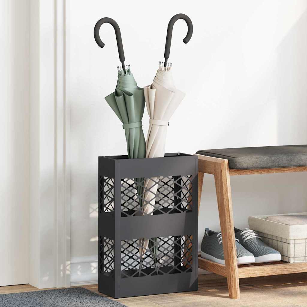 paraplystativ Sort Pulverlakeret stål Standard Holdbar