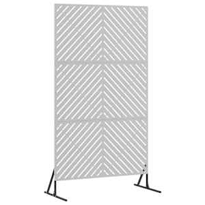 vidaXL Privaatsust&otilde;ke 100 x 50 x 180 cm Tsingitud teras H&otilde;bedane