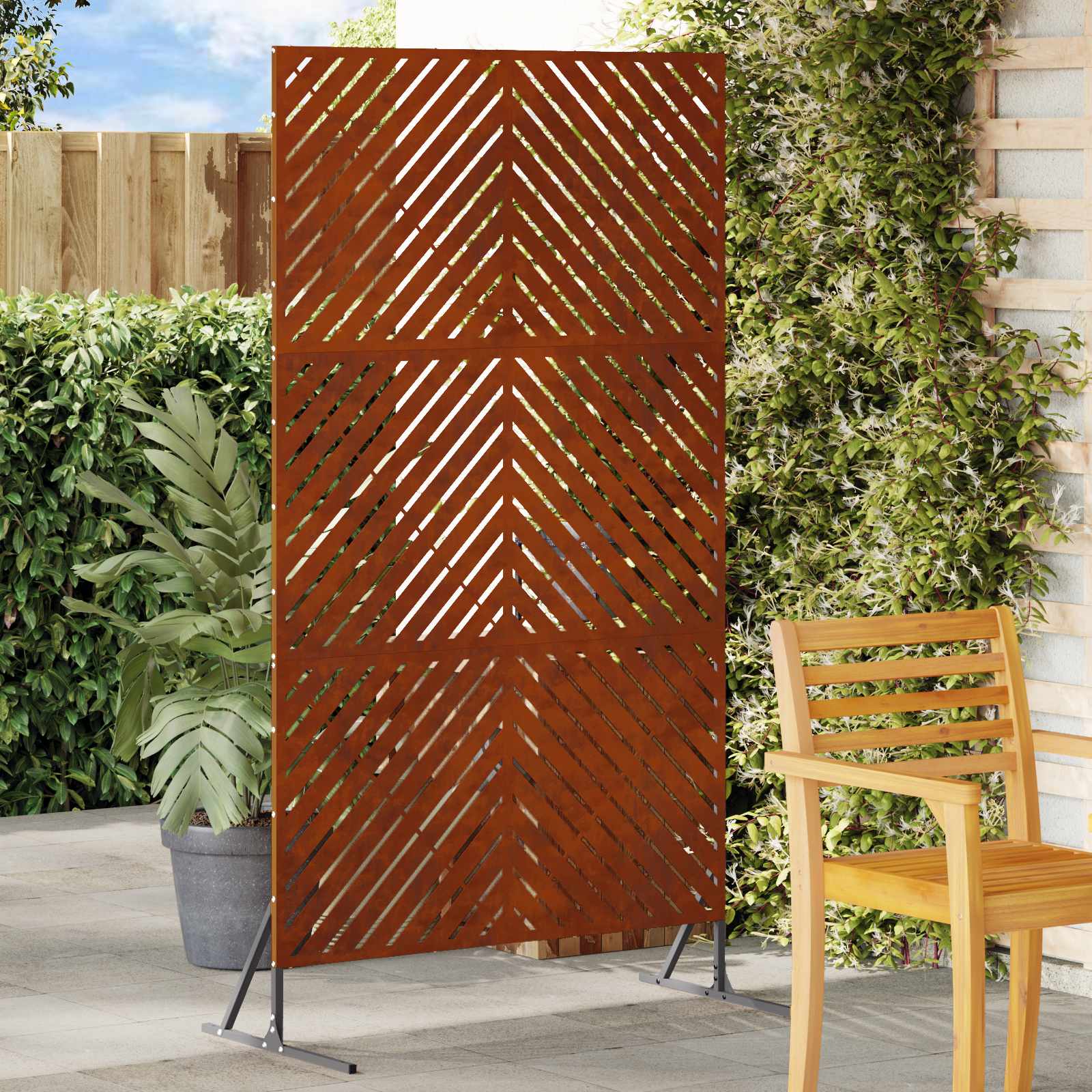 vidaXL Ecran de intimitate Gri 100 x 50 x 180 cm Oțel