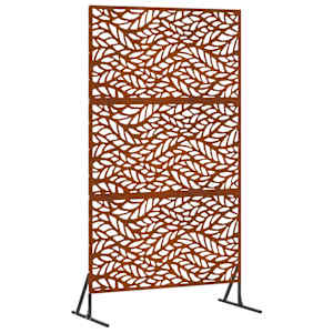 vidaXL Privaatsust&otilde;ke 100 x 50 x 180 cm Ilmastikukindel teras Rooste