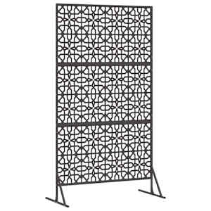 Obrazovka pro soukromí 100 x 50 x 180 cm Ocel Černá - obrázek 6