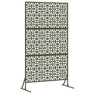 vidaXL Privaatsust&otilde;ke 100 x 50 x 180 cm Teras Oliiviroheline