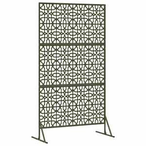 Obrazovka pro soukromí 100 x 50 x 180 cm Ocel Olivově zelená - obrázek 6