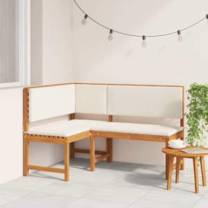 Vrtni Stol z blazino Rjava 140 x 100 x 91cm Trden akacijev les