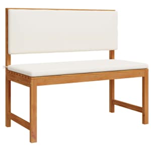 Vrtni Stol z blazino Rjava 100 x 50 x 91cm Trden akacijev les