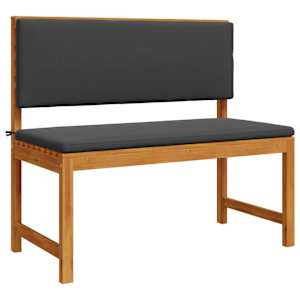 Vrtni Stol z blazino Rjava 100 x 50 x 91cm Trden akacijev les