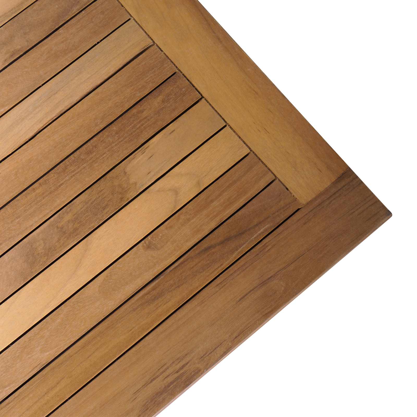 Vrtna klop 2 pcs Kremna in rjava Trden tikov les - slika 12