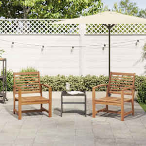 Židle 2 pcs Hnědá 65 x 60 x 76,5 cm Pevné teakové dřevo - obrázek 3