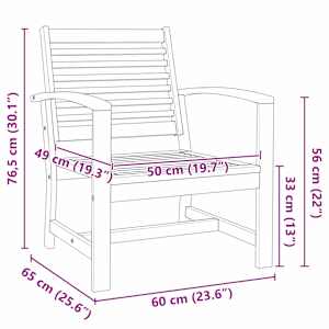 Židle 2 pcs Hnědá 65 x 60 x 76,5 cm Pevné teakové dřevo - obrázek 10
