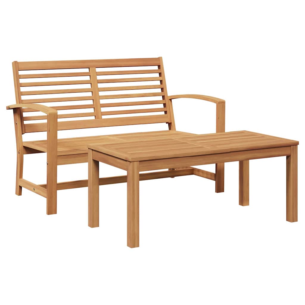 Puutarhasohva Setti 2 pcs Ruskea Kestävä tiikkipuu