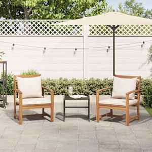 Židle s polštářem 2 pcs Hnědá a krémová 65 x 60 x 76,5 cm - obrázek 3