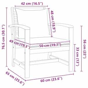 Židle s polštářem 2 pcs Hnědá a krémová 65 x 60 x 76,5 cm - obrázek 11