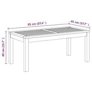 lavice Hnědá a tmavě šedá 110 x 66 x 76 cm Pevné teakové dřevo - obrázek 12