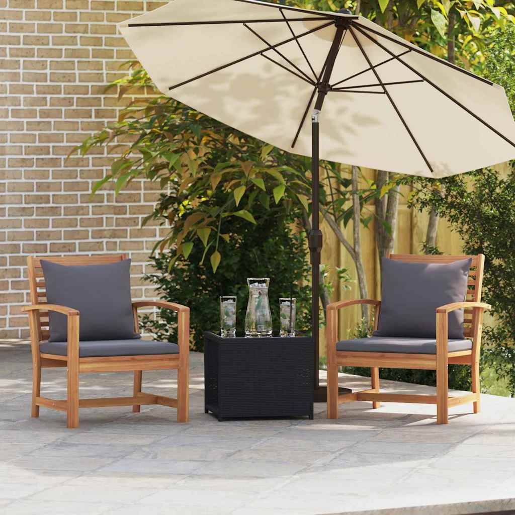 Záhradné kreslá 2 pcs Hnedá 60 x 65 x 76.5 cm 42006408