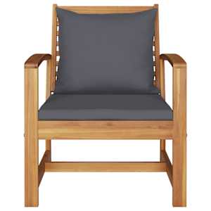 Židle s polštářem 2 pcs Hnědá a tmavě šedá 65 x 60 x 76,5 cm - obrázek 6