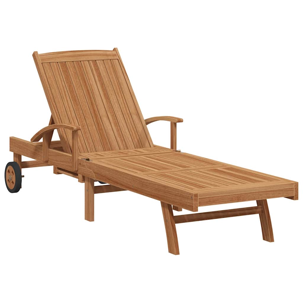 vidaXL Sonnenliege mit Kissen 1-Person 2 pcs Braun Massivholz Teak – Bild 5