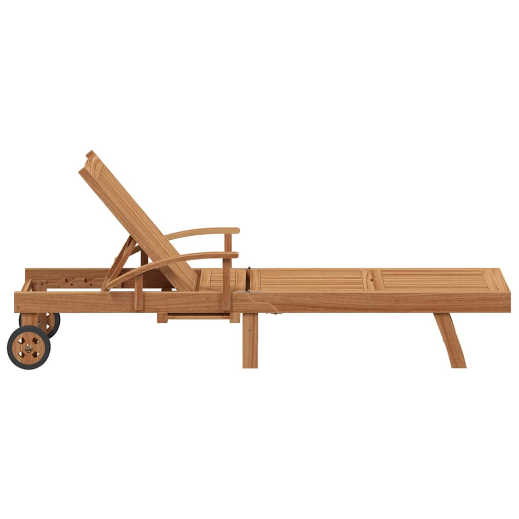 vidaXL Sonnenliege mit Kissen 1-Person 2 pcs Braun Massivholz Teak – Bild 8