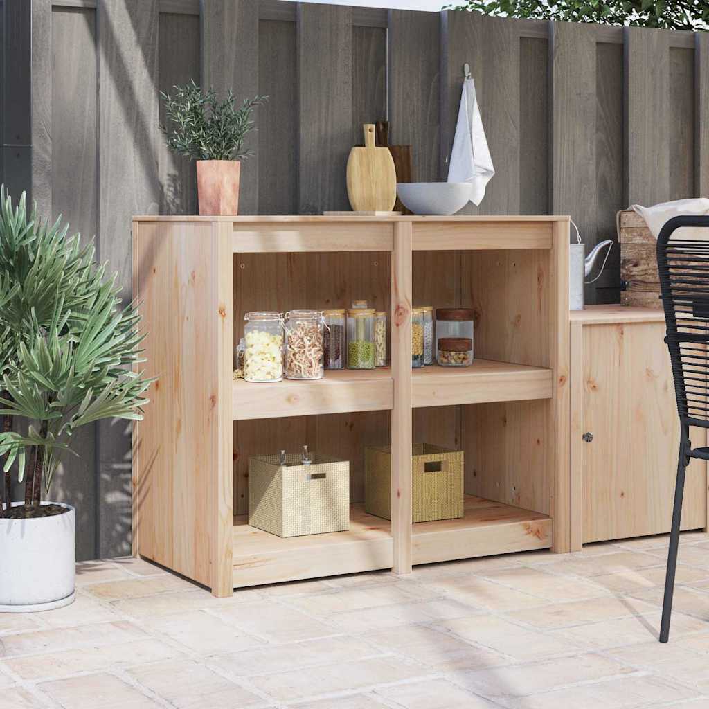 Udendørs Køkkenskab 106x55x92 cm Solidt fyrretræ