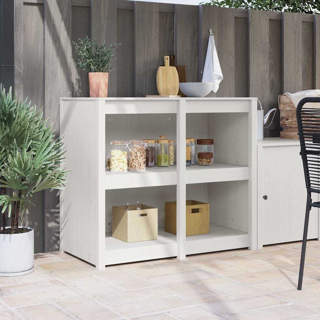 Armoire de Cuisine d'Extérieur Blanc 106x55x92 cm en Bois Massif de Pin