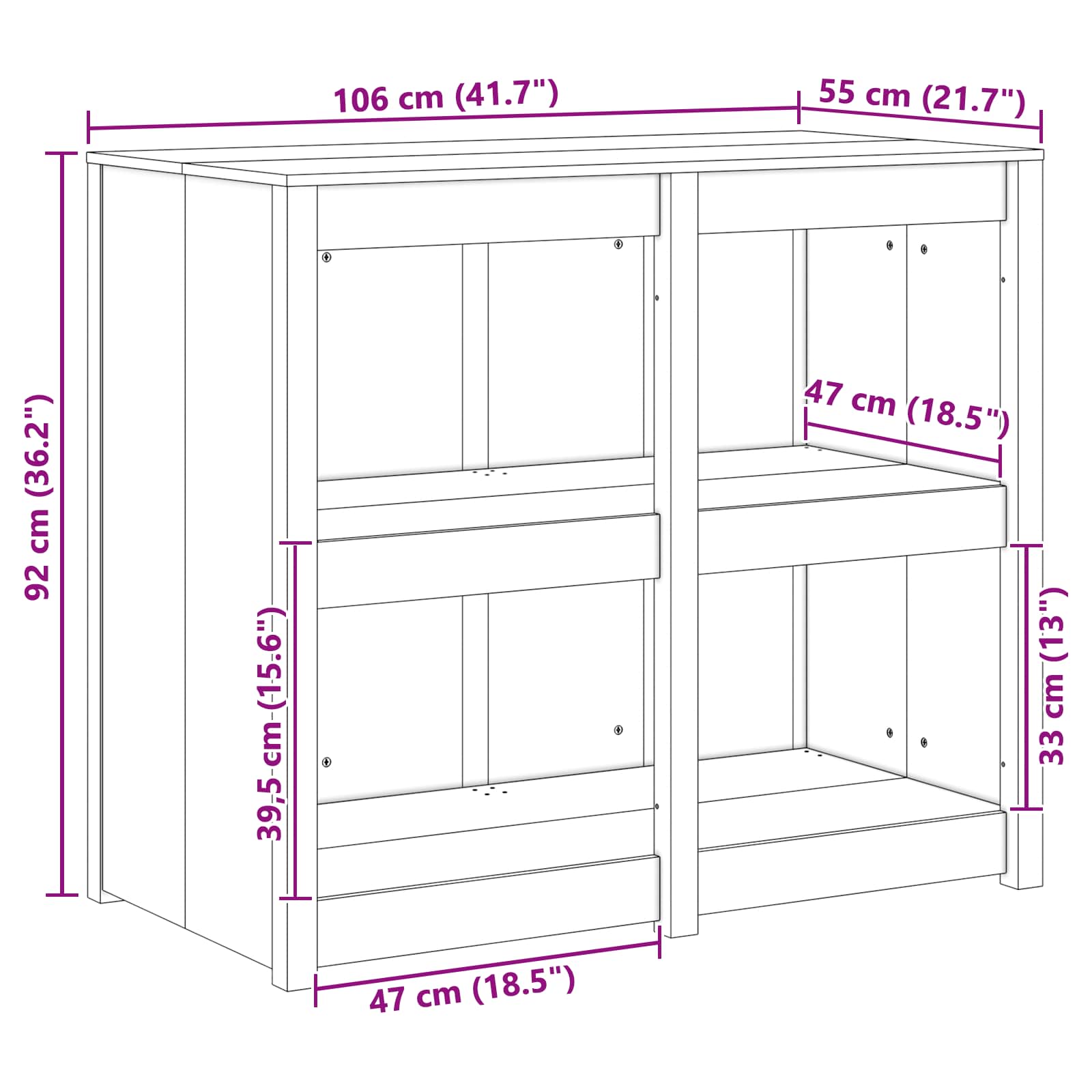 Keittiökaappi hyllyllä MEPPEL Ruskea tammi 106 x 55 x 92 cm - Image 11