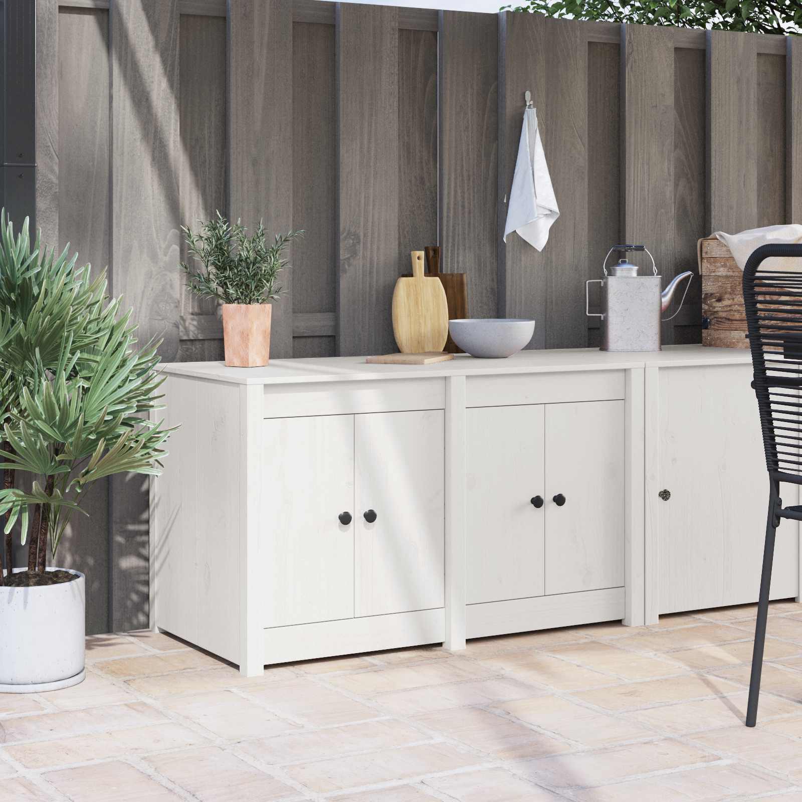 vidaXL Dulap de bucătărie cu raft cu ușă MEPPEL Alb 106 x 55 x 64 cm