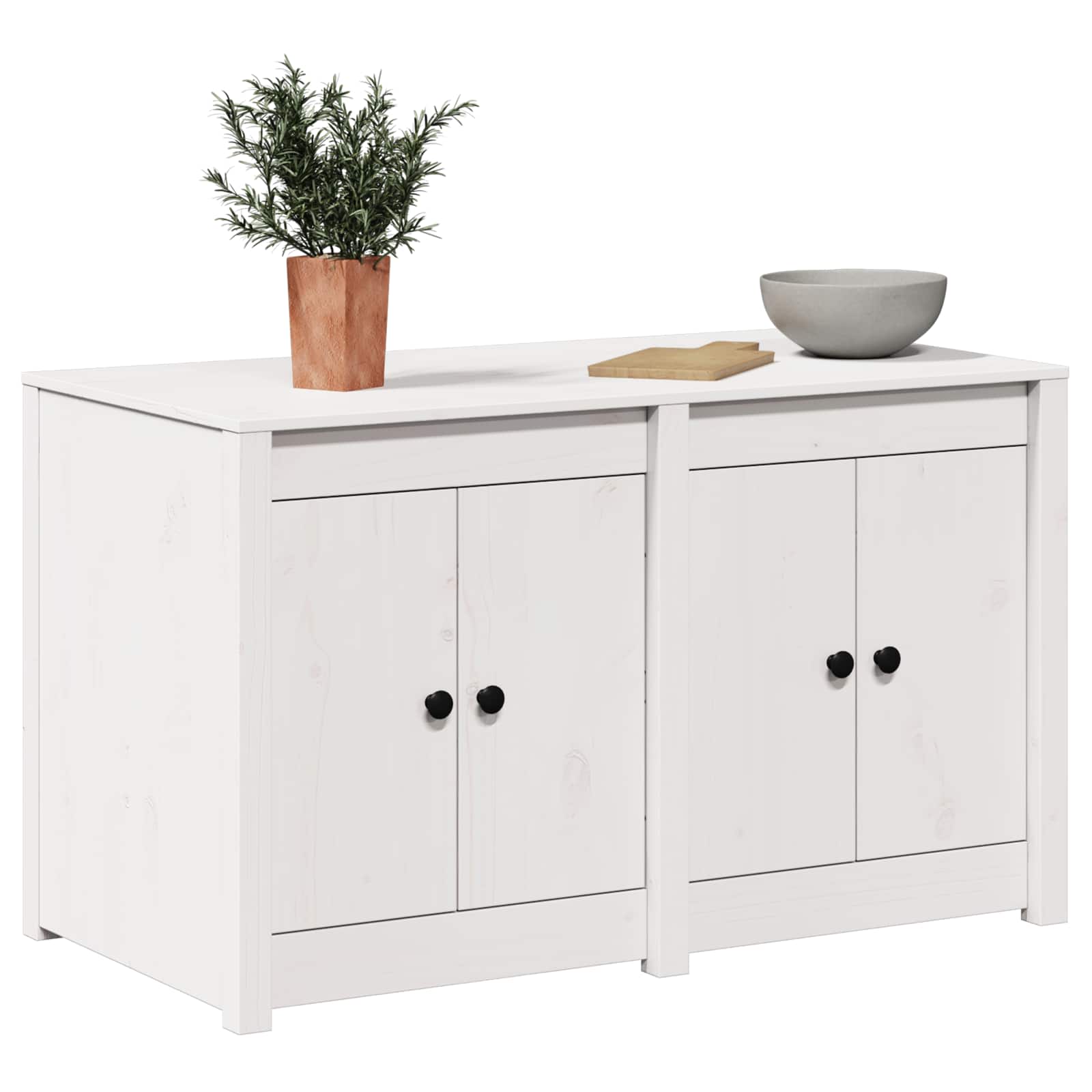 Keittiökaappi MEPPEL Valkoinen 106 x 55 x 64 cm Täysi Mänty - Image 3