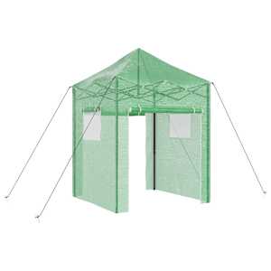vidaXL Kasvuhoone koos pop-up raami Roheline 200 x 200 x 300 cm Raud