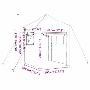 Skleník s pop-up rámem Zelená 200 x 200 x 300 cm Železo - obrázek 11