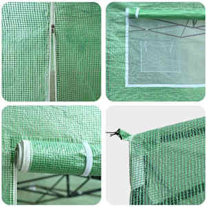 Skleník s pop-up rámem Zelená 290 x 430 x 315 cm Železo - obrázek 8