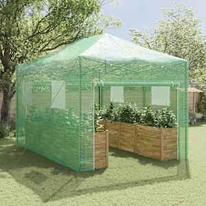 Skleník s pop-up rámem Zelená 290 x 430 x 315 cm Železo - obrázek 3