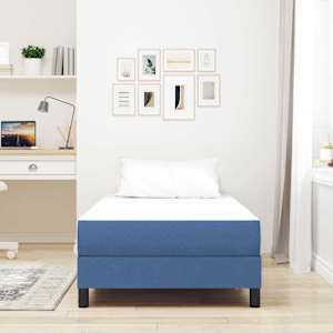 Postelová matrace s matrací Modrá 90 x 200 cm textil - obrázek 3