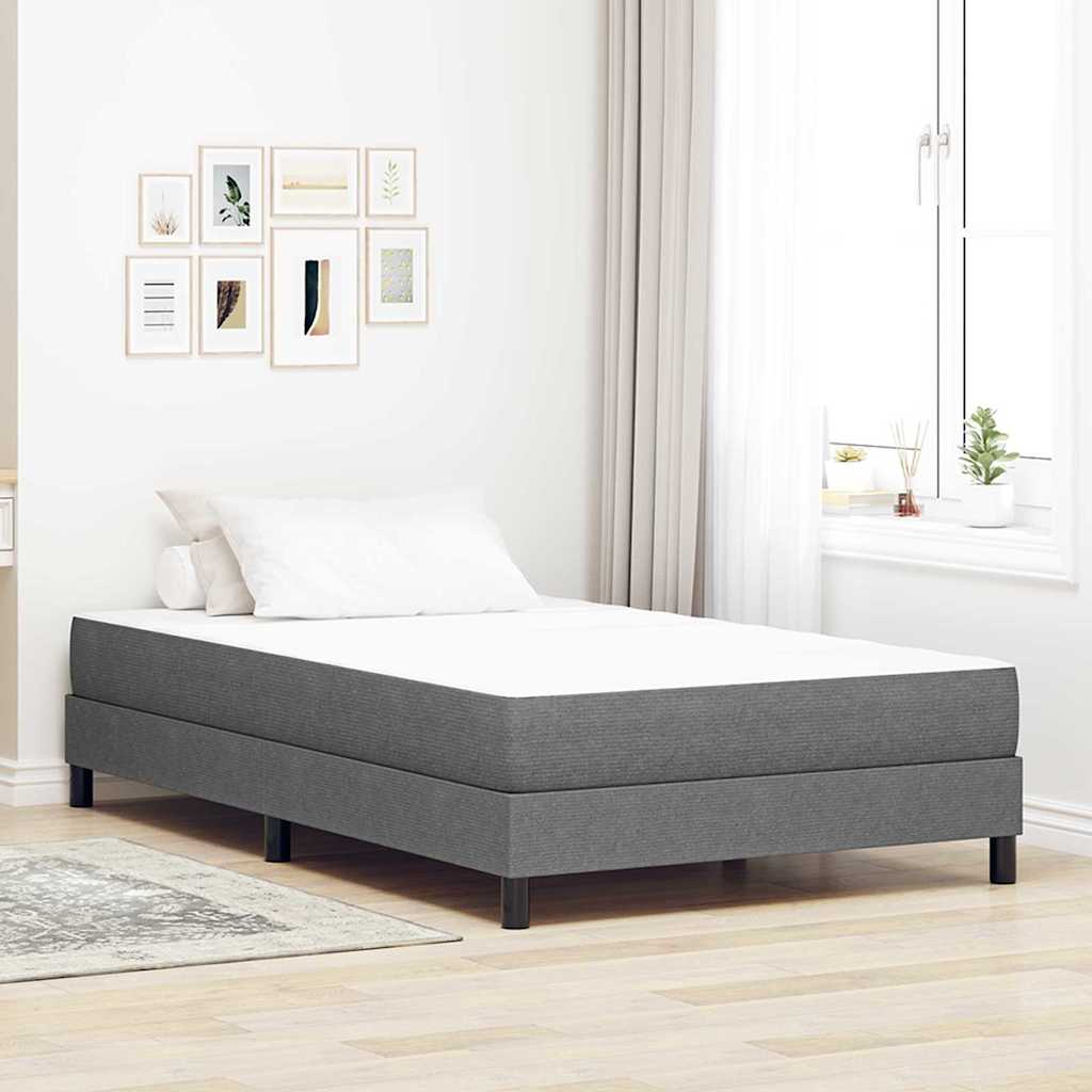 vidaXL Saltea de pat cu saltea Gri deschis 120 x 190 cm țesătură