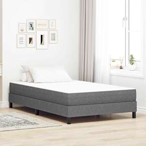 Postelová matrace s matrací Světle šedá 120 x 190 cm textil - obrázek 1