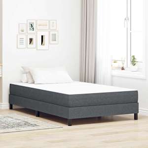 Postelová matrace s matrací Šedá 120 x 190 cm textil - obrázek 1