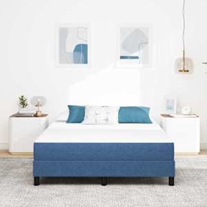Postelová matrace s matrací Modrá 140 x 190 cm textil - obrázek 3