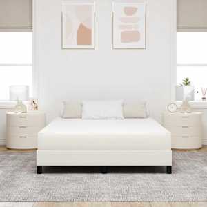 Postelová matrace s matrací Krémová 160 x 200 cm textil - obrázek 3