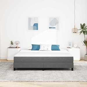 Postelová matrace s matrací Světle šedá 180 x 200 cm textil - obrázek 3