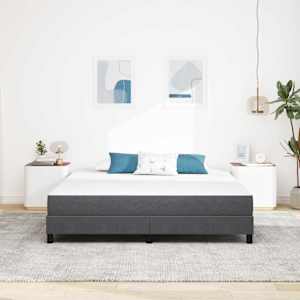 Postelová matrace s matrací Šedá 180 x 200 cm textil - obrázek 3
