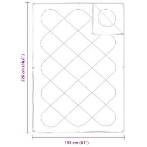 2-in-1 Duvet Bílá 155 x 220 cm Polyester - obrázek 10