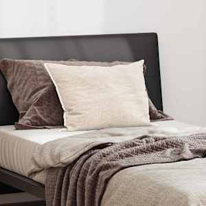 Vzglavnik z blazino Bela 60 x 40 x 20 cm Poliester