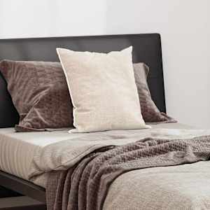 Vzglavnik z blazino Bela 61 x 41 x 20 cm Poliester