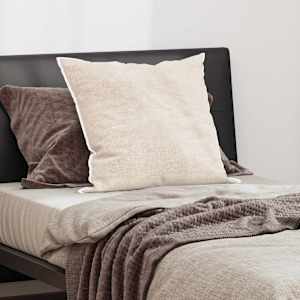 Vzglavnik z blazino Bela 61 x 41 x 20 cm Poliester