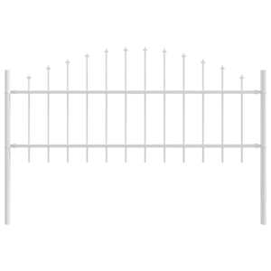 Zahradní plot WOERDEN 170 x 115 cm Práškově lakovaná ocel Bílá - obrázek 2