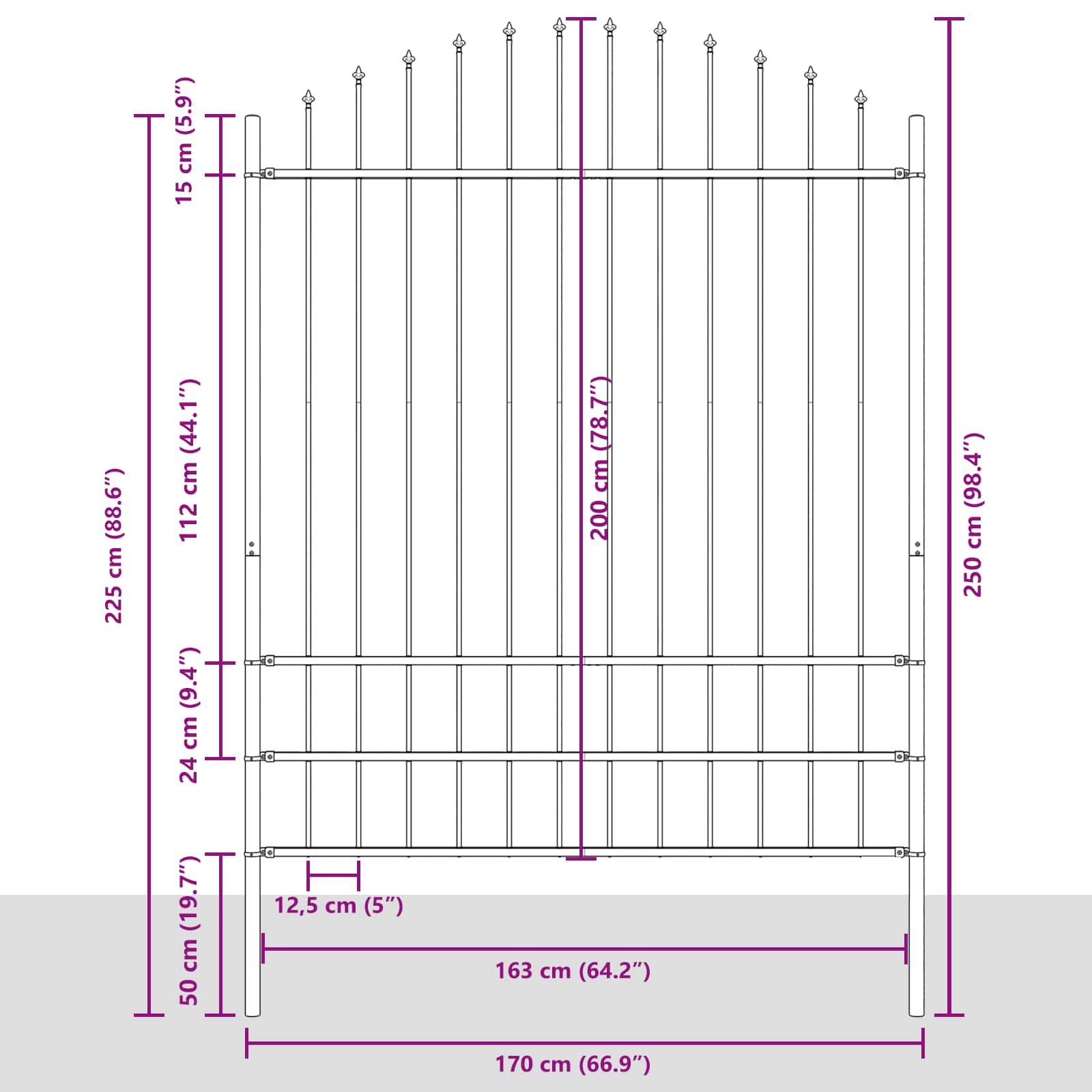 Aiandus aiapaneel Valge 170 x 225 cm Pulbervärvitud teras 7 Kõik vajalik sinu aeda ja koju! Aiandus aiapaneel Valge 170 x 225 cm Pulbervärvitud teras - Image 7