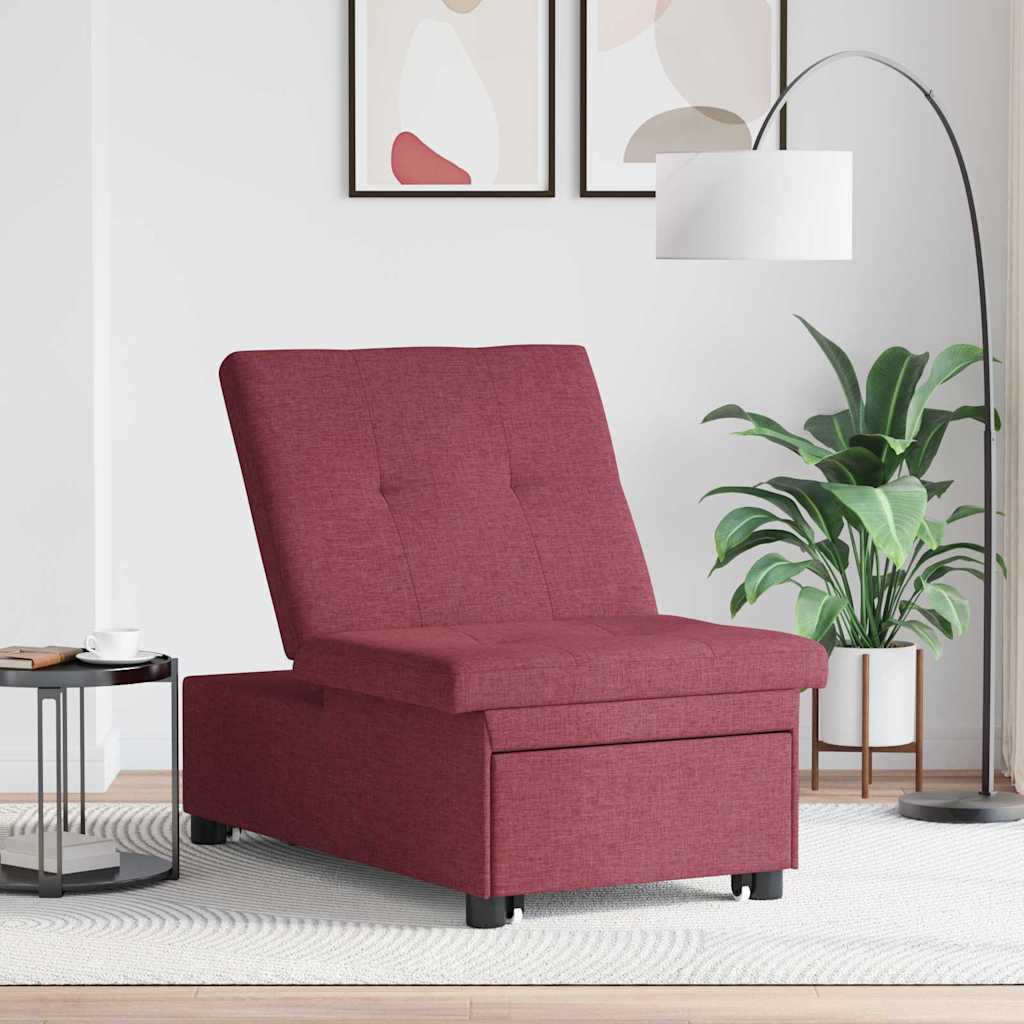 vidaXL Slaapbank Rood 194 x 67 x 37 cm Stof