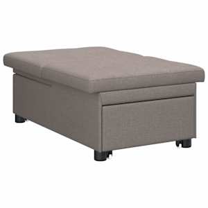 Vysouvací pohovka Taupe 194 x 50 x 82 cm textil - obrázek 4